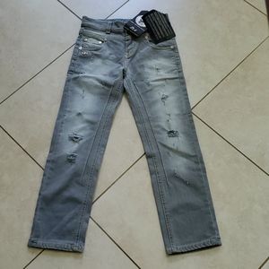 NWT, adjustable waist, size 8 gray jeans